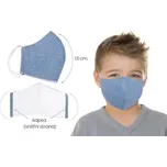 Rouška dětská s kapsou délka oblouku 13cm Uni modrá