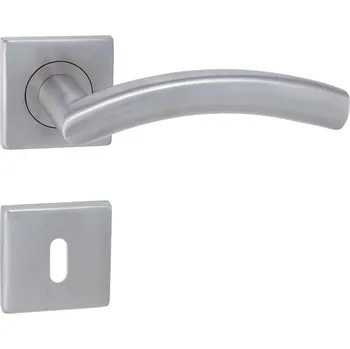 Dveřní kování Rozetová klika M&P kování SWING - HR nerez Provedení: klika/klika na rozetách (bez spodní rozety), Povrch: BN - broušená nerez 8584138299311