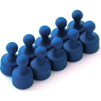 Dekorativní magnet Magnetické figurky M6 modré, 10 ks, 12 × 20 mm