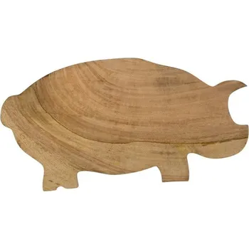 Kuchyňské prkénko Dřevěné mangové prkénko prase - 44*24*2cm