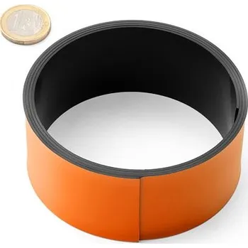 Dekorativní magnet Magnetická páska 40 × 1 mm, oranžová, metráž