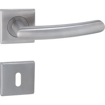 Dveřní kování Rozetová klika M&P kování NERO - HR nerez Provedení: klika/klika na rozetách (bez spodní rozety), Povrch: BN - broušená nerez 8584138299243