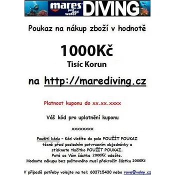 Dárkový poukaz MARES v hodnotě 1000Kč