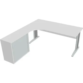 Kancelářský vozík HOBIS kancelářský stůl pracovní, sestava pravá - CE 1800 HR P, bílá + doprava zdarma