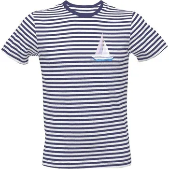 Tričko s potiskem Plachetnice na pruhovaném triku pánské