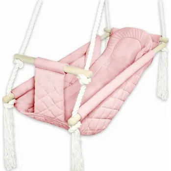 Dětská houpačka KIZ Stylová houpačka - kolíbka Velvet Kimi - růžová