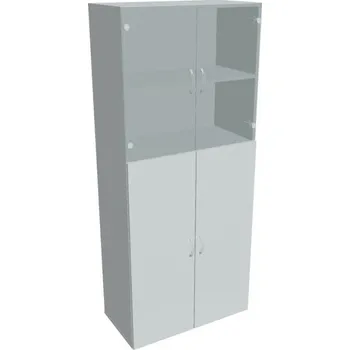 Kancelářský vozík HOBIS skíň policová dveřová - D 5 80 08, šedá + doprava zdarma