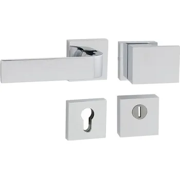 Dveřní kování Bezpečnostní kování TUPAI klika TI - CUBO/MAYA - HR 3230/3033 Provedení: klika/klika PLUS + PZ otvor pro vložku, Povrch: OC -Chrom lesklý (03) 8584138137491