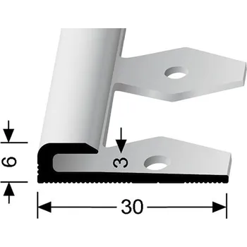 Stavební profil Ukončovací lišta ohebná pro 3 mm (d. 2,5m) hladká | Küberit 801 EB 2198010044