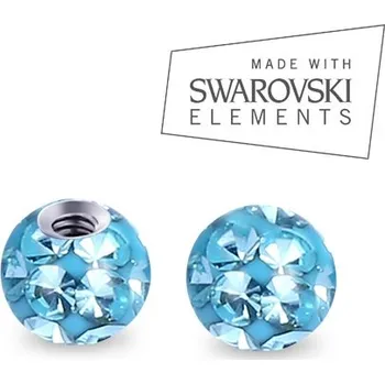 Piercing NUBIS® Náhradní kulička s krystaly Swarovski®, 3 mm, závit 1,2 mm - ND01023-03-LQ