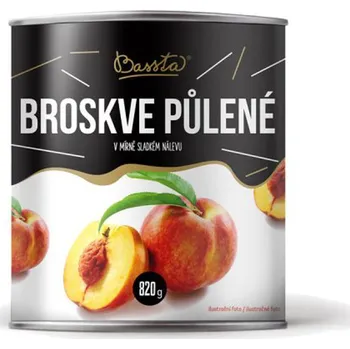 Broskve půlené 820 g Bassta