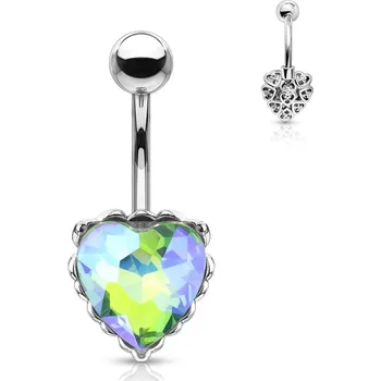 Piercing Šperky4U Piercing do pupíku srdíčko - WP01339-G