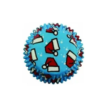 Formička Košíčky na muffiny - Vánoční čepičky / 60 ks
