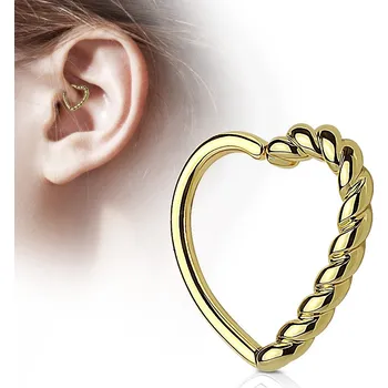 Piercing Šperky4U Piercing do nosu/ucha srdce - N0121-GD