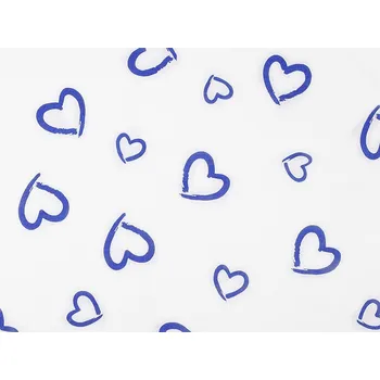 Bavlněná látka srdce, motýl - 2 (264) modrá královská srdce