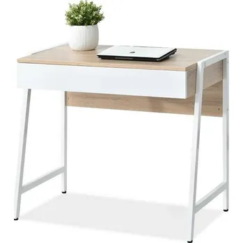 Psací stůl MPT Menší pracovní stůl Nor, bílý/sonoma