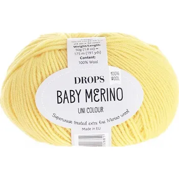 Příze Příze DROPS Baby merino uni color 04 - žlutá