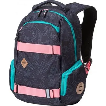 Školní batoh Nugget Bradley 3 D - Traverse Black - černý batoh