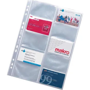 Vizitkář Karton P+P Náhradní obal do kroužkových vizitkářů A4 10 ks