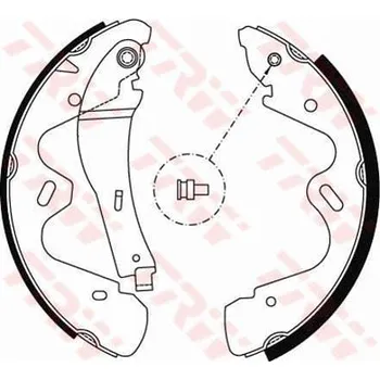 Brzdová čelist Sada brzdových čelistí TRW GS8483