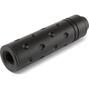 Sportovní střelba SLONG Airsoft Kovový tlumič 110 x 27mm s redukcí na +11mm závit (SL00322A)