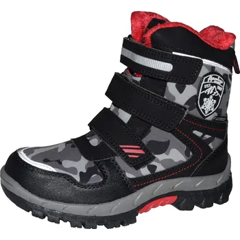 Dětská treková obuv AMERICAN CLUB chlapecké sněhule HL21/19 Barva: černá/červená, Velikost: 30