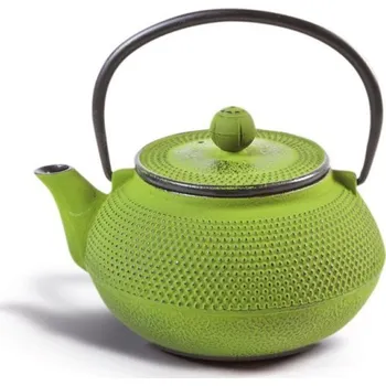 Konvice na čaj Čajová zahrada Japonská litinová konvice Nikko - zelená 800ml s podložkou