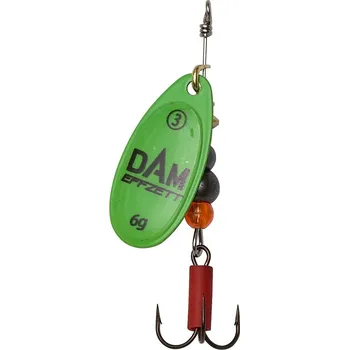 Dam Třpytka Effzett Fluo Spinner Green - Velikost 5 Hmotnost 12 g