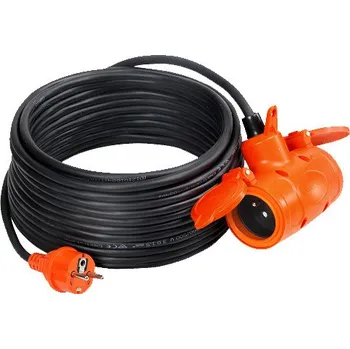Napájecí kabel Prodlužovací kabel gumovy a rozdvojka IP44 5m