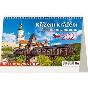 Kalendář Helma 365 stolní kalendář Křížem krážem Českou republikou 2021