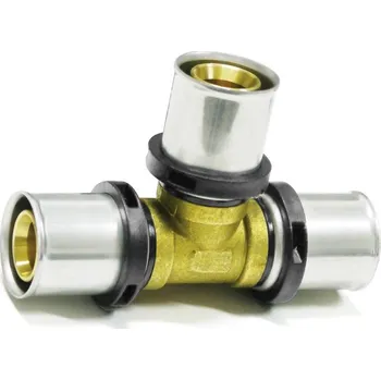 Vodovodní potrubí PipeTec Deutschland Mosazná lisovací spojka T 16x2 / 16x2 / 16x2 TH