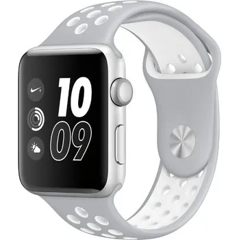 Příslušenství k chytrým hodinkám eses Silikonový řemínek pro Apple Watch - Šedo bílý, S, M, L - 38mm, 40mm, 41mm