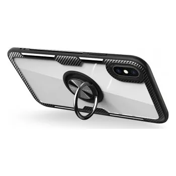 Pouzdro Forcell CARBON CLEAR RING Xiaomi Redmi 9 černá 541214785