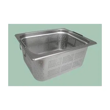 Plech na pečení Gastronádoba nerezová děrovaná GN 1/2 s úchyty 325 x 265 mm, hloubka: 200 mm