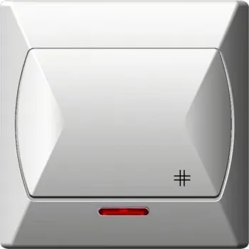 vypínač Křížový vypínač podsvícený bílý