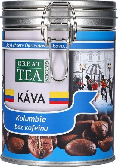 Great Tea Garden Káva Kolumbie bez kofeinu v dóze Varianta: mletá 200g