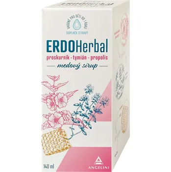 Přírodní produkt Angelini Pharma ErdoHerbal medový sirup 140 ml