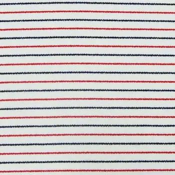 Úplet bílý, tenký modrý a červený pruh, š.145