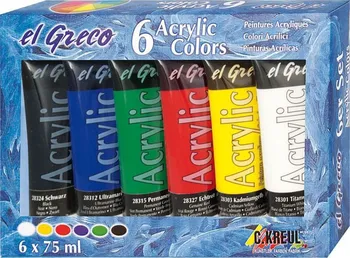 Vodová barva C.Kreul El Greco 75 ml 6 barev