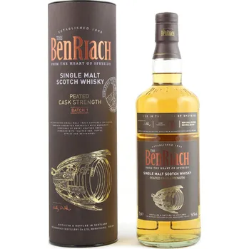 Whisky BenRiach Peated Cask Strength Batch 1 56% 0,7l (tuba)