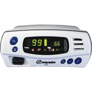 Měřič tělesných funkcí Nonin stolní digitální pulzní oxymetr 7500 - 0103 s alarmem, pevný senzor, 8000AA-3