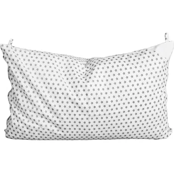 Povlečení Eva Kiedroňová Povlak - Dětský polštář - 60x40 - Bílý s šedými hvězdičkami