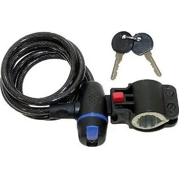 Zámek na kolo M-Wave uzamykač spirálový 8x150 černý klip