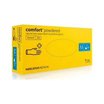 Vyšetřovací rukavice Distrimed Rukavice latex s pudrem Comfort powdered 100 ks Velikost: M