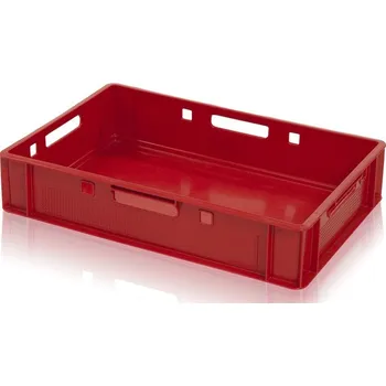 Úložný box Plastová přepravka na maso E1, 60x40x12,5 cm, nosnost 20 kg