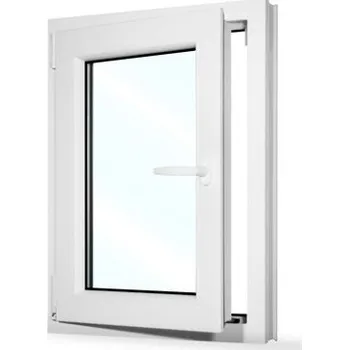 Okno Plastové okno 60x80 cm (600x800 mm) | Bílé | Otevíravé i sklopné | Levé | 6 komor | 80 mm