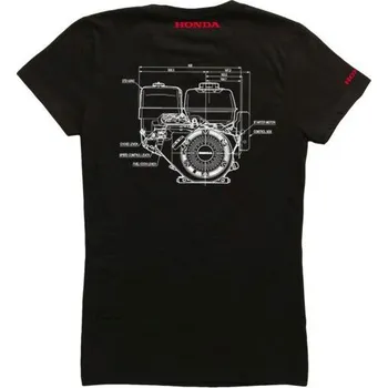 Triko černé Honda motor s potiskem na zádech vel. 3XL