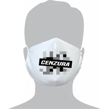rouška Ochranná rouška - Cenzura (Textilní bílá)