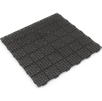 Venkovní dlažba Hnědá plastová děrovaná terasová dlažba Linea Marte - 55,5 x 55,5 x 1,3 cm