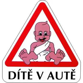 Samolepka - dítě v autě